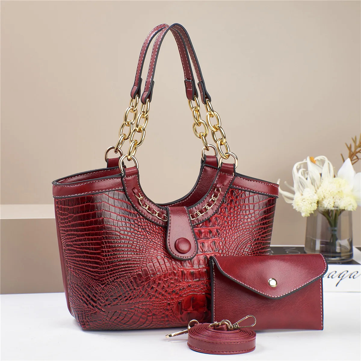 Soft Leather Handbag – Versatile Crossbody Shoulder Bag for Women