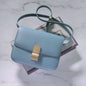 Genuine Leather Tofu Bag – Luxury Purple Shoulder & Crossbody Handbag for Women