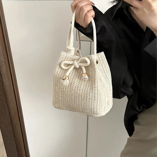 Adjustable Summer Straw Crossbody