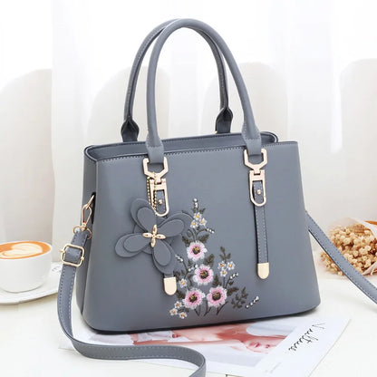 Embroidered Leather Tote – Stylish, Spacious & Everyday Ready