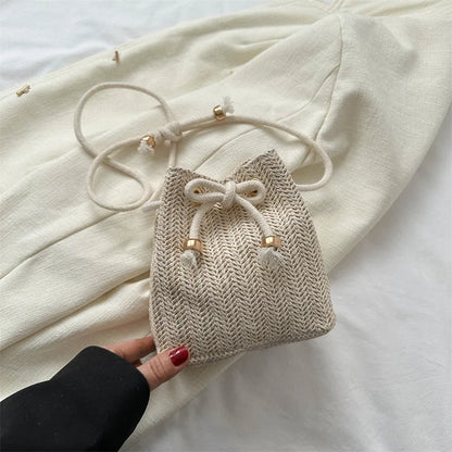 Adjustable Summer Straw Crossbody