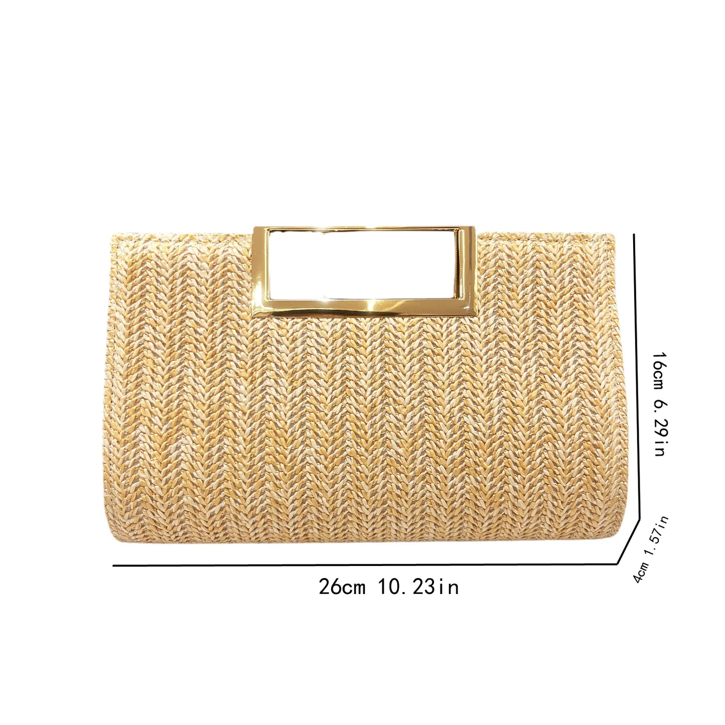 Purses and handbag Women's bag Straw Handbag Clutch Purse With Metal Chain Handbags designer bags for women