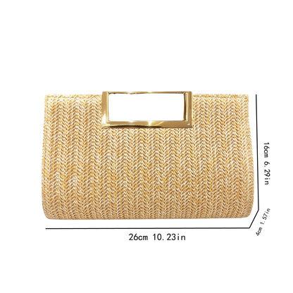 Purses and handbag Women's bag Straw Handbag Clutch Purse With Metal Chain Handbags designer bags for women