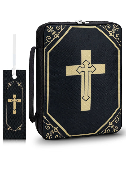 Portable Bible Case – Elegant Cross Design, Travel-Friendly