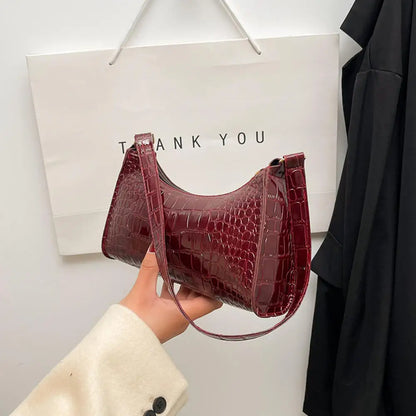 Black Shoulder Bag – Trendy Small Handle Crossbody & Clutch Purse for Women